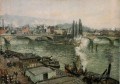 die pont rouen grau Wetter 1896 Camille Pissarro Corneille